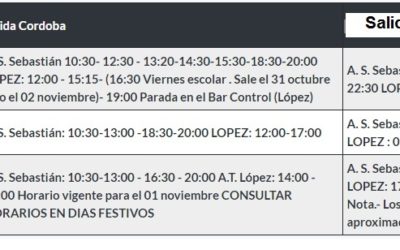 Horario de Autobuses