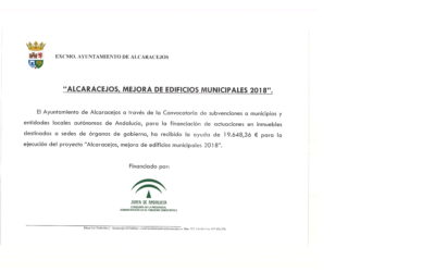 SUBVENCIÓN MEJORA DE EDIFICIOS MUNICIPALES 2018