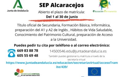 Abierto el Plazo de Matriculación en el SEP Alcaracejos